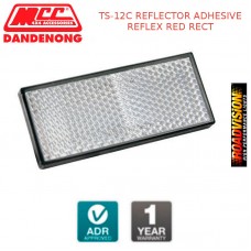 TS-12C REFLECTOR ADHESIVE REFLEX RED RECT