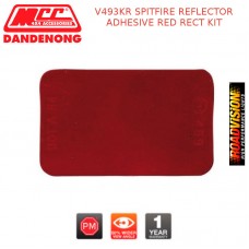 V493KR SPITFIRE REFLECTOR ADHESIVE RED RECT KIT