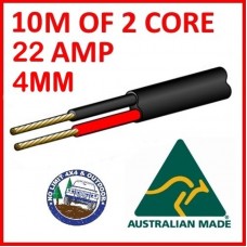 4mm TWIN CORE CABLE 10 METRE, 10M LENGTH WIRE AUTOMOTIVE 12V 2 CORE 4x4 4WD CAR