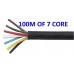 100M OF 7 CORE WIRE CABLE TRAILER BOAT TRUCK CARAVAN CAR WIRING LED LIGHT ROLL