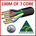 100M OF 7 CORE WIRE CABLE TRAILER BOAT TRUCK CARAVAN CAR WIRING LED LIGHT ROLL