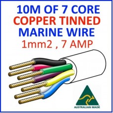 10M OF 7 CORE 1mm2 32/0.2 WIRE MARINE TINNED COPPER TRAILER CABLE BOAT 12V TWIN