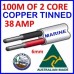 100M OF 2 CORE 6MM WIRE MARINE TINNED COPPER SOLAR CABLE BOAT 12V TWIN METRES