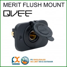 QVEE FLUSH MOUNT MERIT SOCKET - FRIDGE WAECO HELLA CARAVAN 4WD MARINE 15AMP